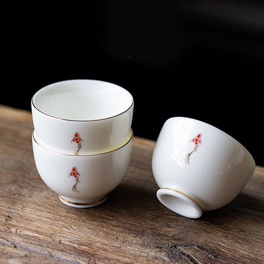 Buddha Stones Koi Fish Teacup Kung Fu Tea Cup
