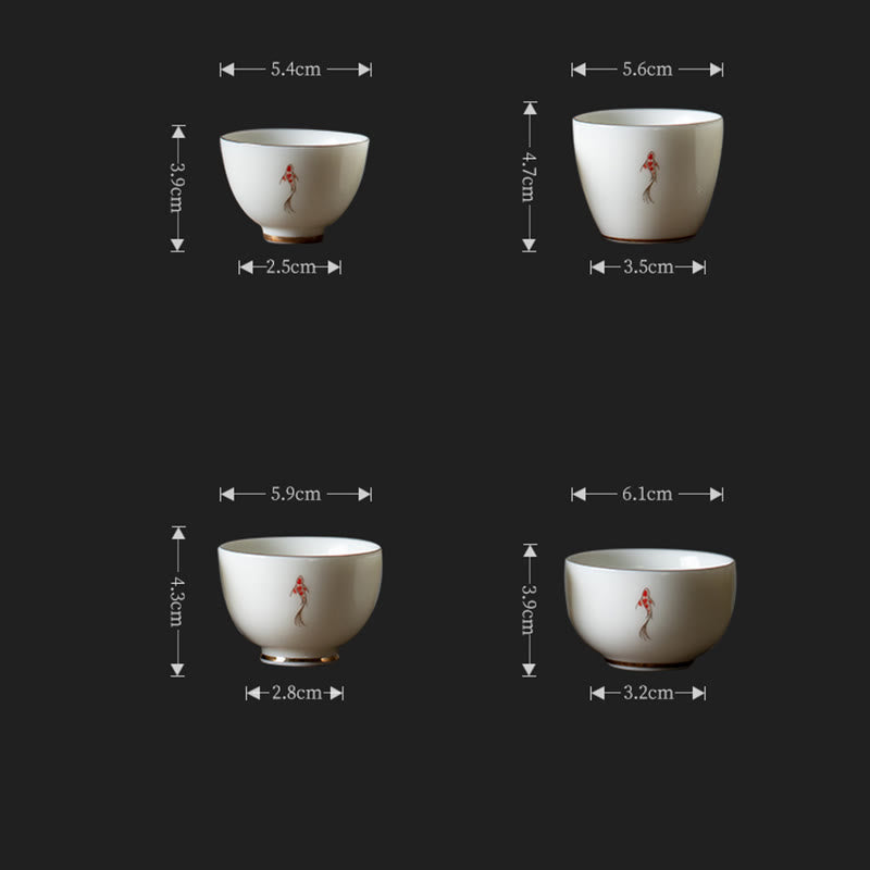 Buddha Stones Koi Fish Teacup Kung Fu Tea Cup