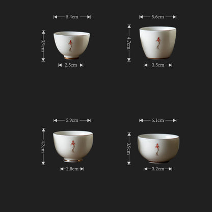 Buddha Stones Koi Fish Teacup Kung Fu Tea Cup