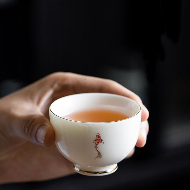 Buddha Stones Koi Fish Teacup Kung Fu Tea Cup