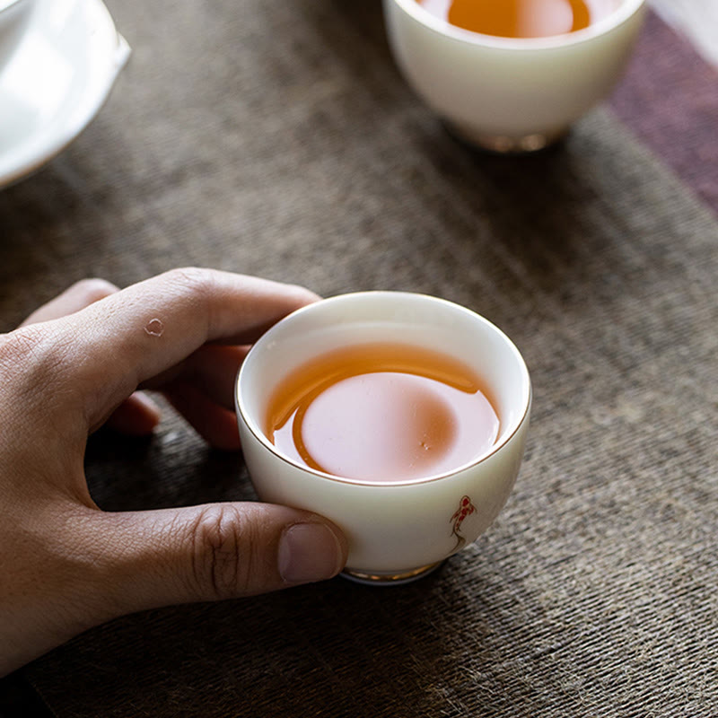 Buddha Stones Koi Fish Teacup Kung Fu Tea Cup
