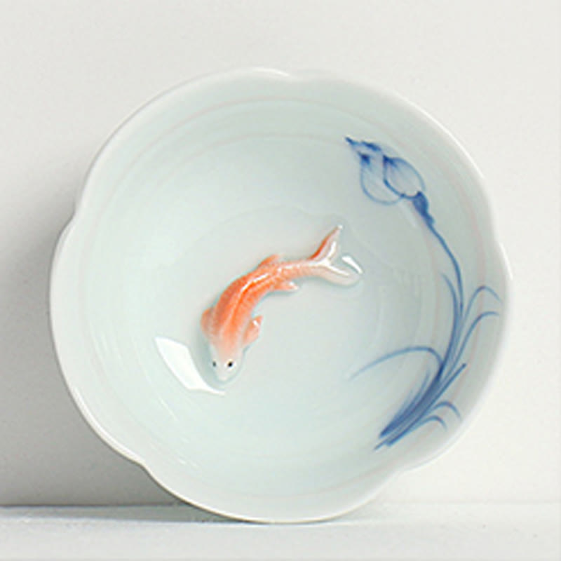 Buddha Stones Koi Fish Lotus Hand Teacup Kung Fu Tea Cup