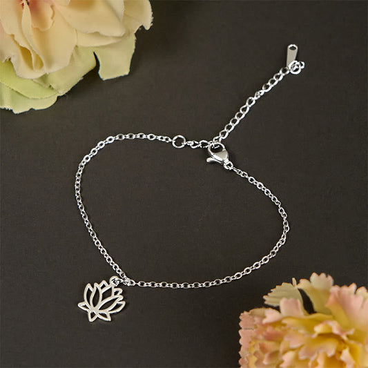 FREE Today: Enlightenment and Balance Lotus Pattern Titanium Steel Bracelet