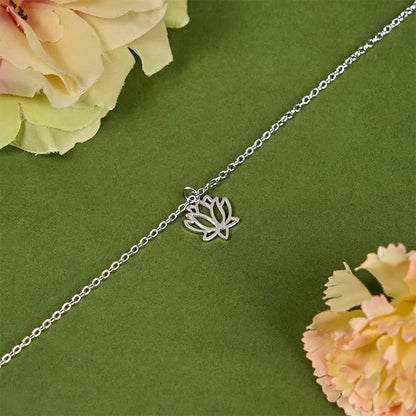FREE Today: Enlightenment and Balance Lotus Pattern Titanium Steel Bracelet