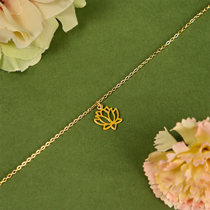 FREE Today: Enlightenment and Balance Lotus Pattern Titanium Steel Bracelet