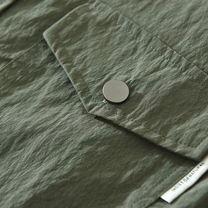 Buddha Stones Daily Long Sleeve Buttons Simple Design Men's Shirt With Pockets
