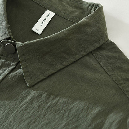 Buddha Stones Daily Long Sleeve Buttons Simple Design Men's Shirt With Pockets
