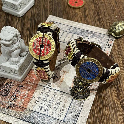 Buddha Stones Mountain Ghosts Spend Money Power Leather Watch Band Bracelet