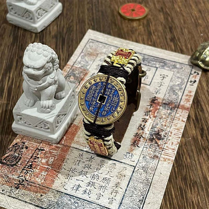 Buddha Stones Mountain Ghosts Spend Money Power Leather Watch Band Bracelet