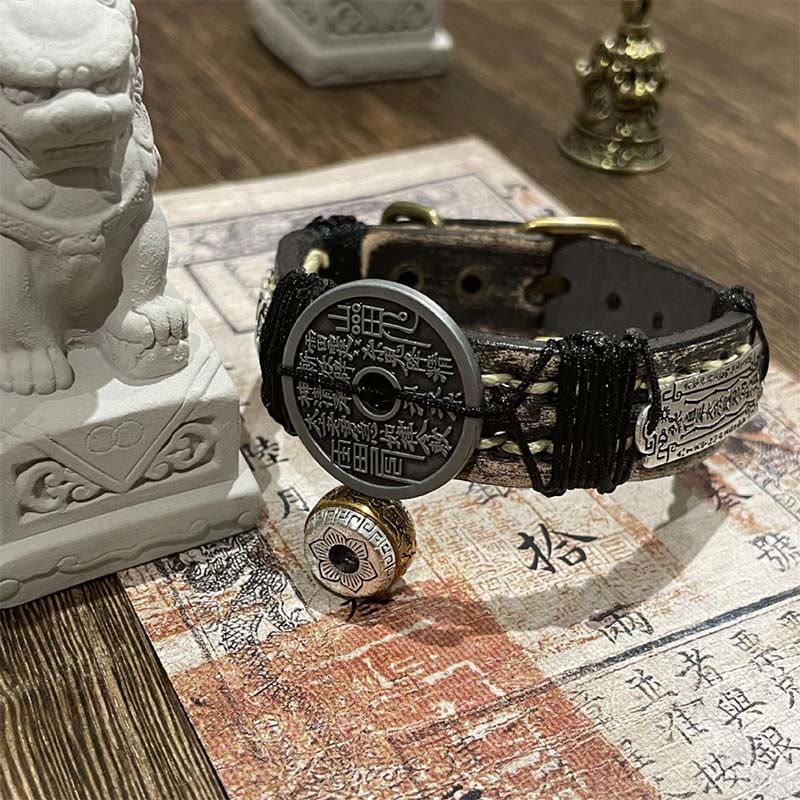 Buddha Stones Five-emperor Coins Mountain Ghosts Spend Money Luck Leather Watch Band Bracelet