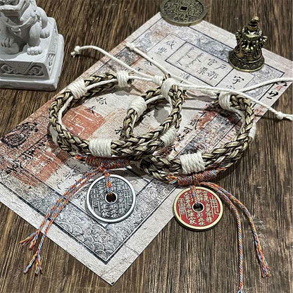 Buddha Stones Multi-layer Mountain Ghosts Spend Money Colorful Rope Braided Bracelet