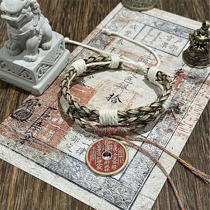 Buddha Stones Multi-layer Mountain Ghosts Spend Money Colorful Rope Braided Bracelet