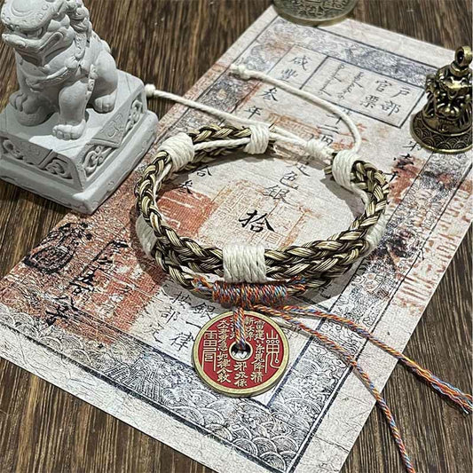 Buddha Stones Multi-layer Mountain Ghosts Spend Money Colorful Rope Braided Bracelet