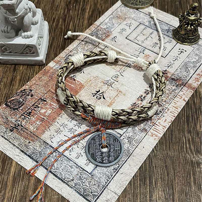 Buddha Stones Multi-layer Mountain Ghosts Spend Money Colorful Rope Braided Bracelet