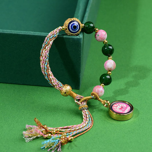 Buddha Stones Tibet Evil Eye Nine Tailed Fox Thangka Keep Away Evil Spirits String Bracelet