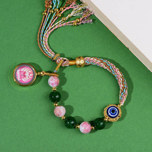 Buddha Stones Tibet Evil Eye Nine Tailed Fox Thangka Keep Away Evil Spirits String Bracelet