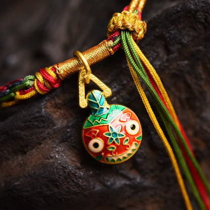 FREE Today: Luck Faith Tibet Gold Swallowing Beast Family Luck Knot Braid Colorful String Bracelet