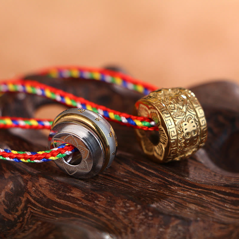 FREE Today: Creativity and Purity Om Mani Padme Hum Titanium Steel Rotatable Necklace Pendant