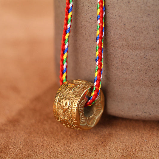 FREE Today: Creativity and Purity Om Mani Padme Hum Titanium Steel Rotatable Necklace Pendant