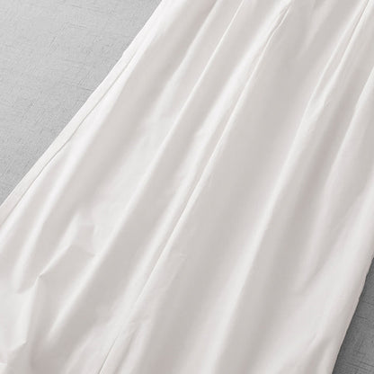 Buddha Stones Casual Plain Polyester Women's 7-8 Length Wide Leg Pants With Pockets