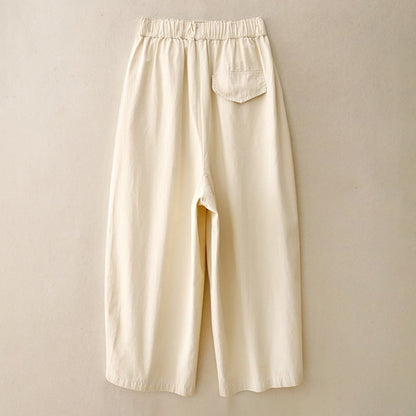 Buddha Stones Casual Rope Women's Cotton Polyester Pants With Pockets