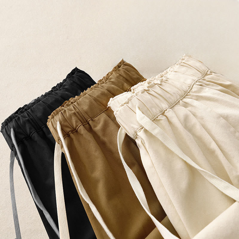 Buddha Stones Casual Rope Women's Cotton Polyester Pants With Pockets