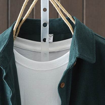 Buddha Stones Corduroy Women's Cotton Long Sleeve Jacket With Pockets