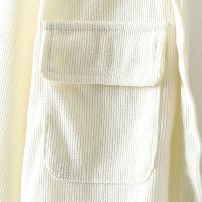 Buddha Stones Corduroy Women's Cotton Long Sleeve Jacket With Pockets