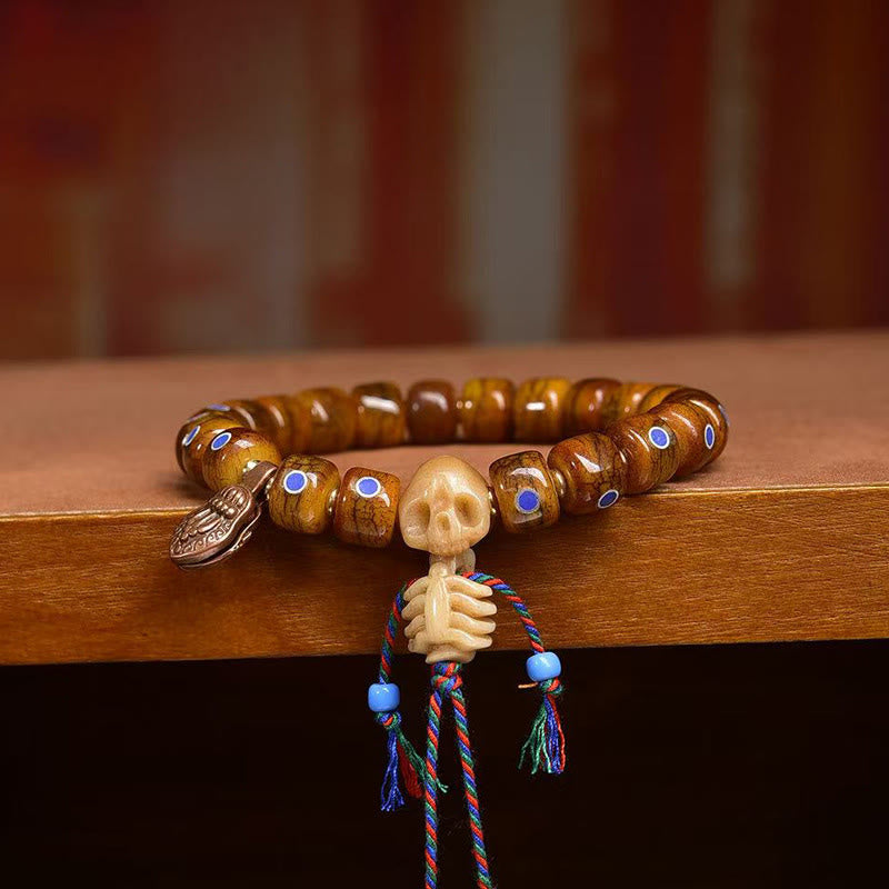 Buddha Stones Tibetan Bone Beads The Lord Of The Corpse Forest Keep Away Evil Spirits Bracelet