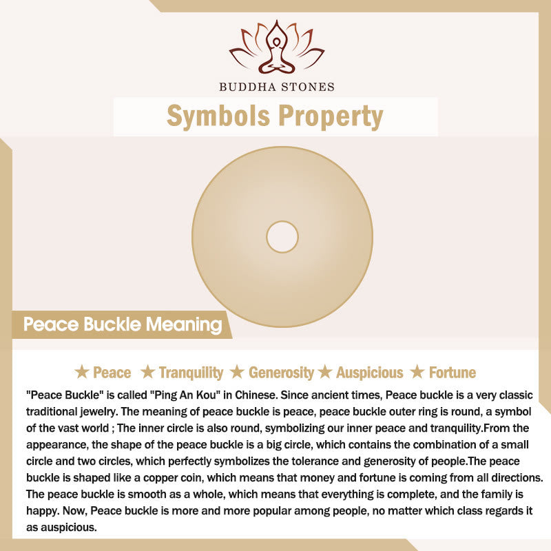 Buddha Stones Natural Peace Buckle Gradient Pink Cat's Eye Yanyuan Agate Peace Bracelet