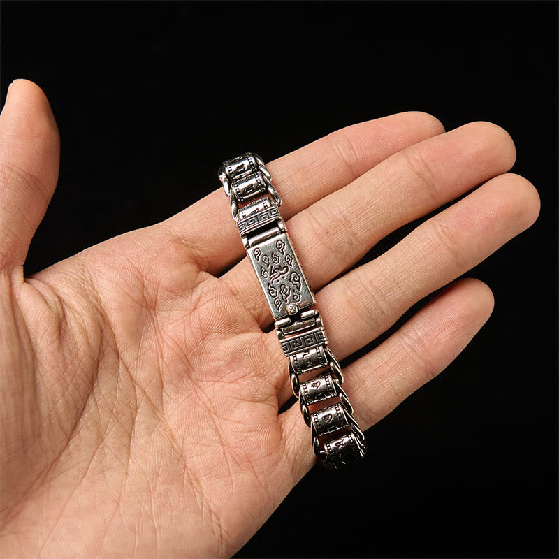 FREE Today: Peace Wisdom Tibetan Auspicious Clouds Copper Om Mani Padme Hum Metal Bracelet