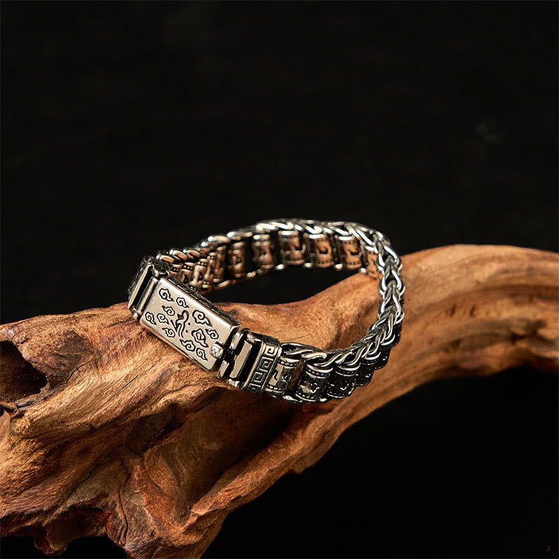 FREE Today: Peace Wisdom Tibetan Auspicious Clouds Copper Om Mani Padme Hum Metal Bracelet