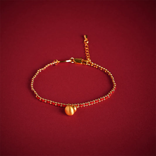 FREE Today: Wealth and Strength Red String Copper Brass Gourd Bracelet