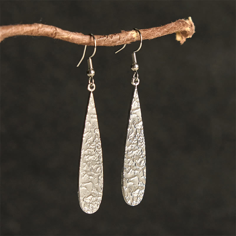 FREE Today: Balance and Calm Elegant Titanium Steel Hammer Marks Earrings