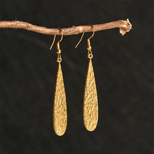 FREE Today: Balance and Calm Elegant Titanium Steel Hammer Marks Earrings