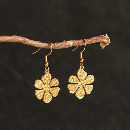 FREE Today: Balance and Calm Elegant Titanium Steel Hammer Marks Earrings