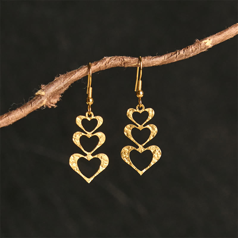FREE Today: Balance and Calm Elegant Titanium Steel Hammer Marks Earrings