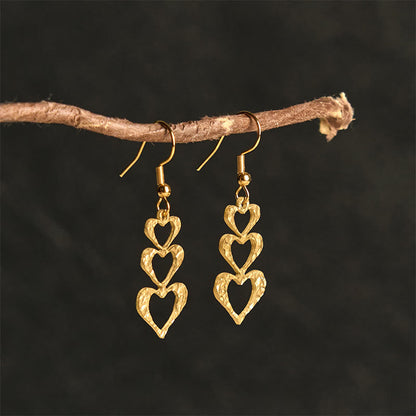 FREE Today: Balance and Calm Elegant Titanium Steel Hammer Marks Earrings