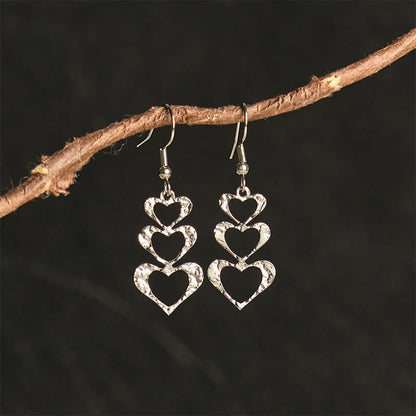 FREE Today: Balance and Calm Elegant Titanium Steel Hammer Marks Earrings