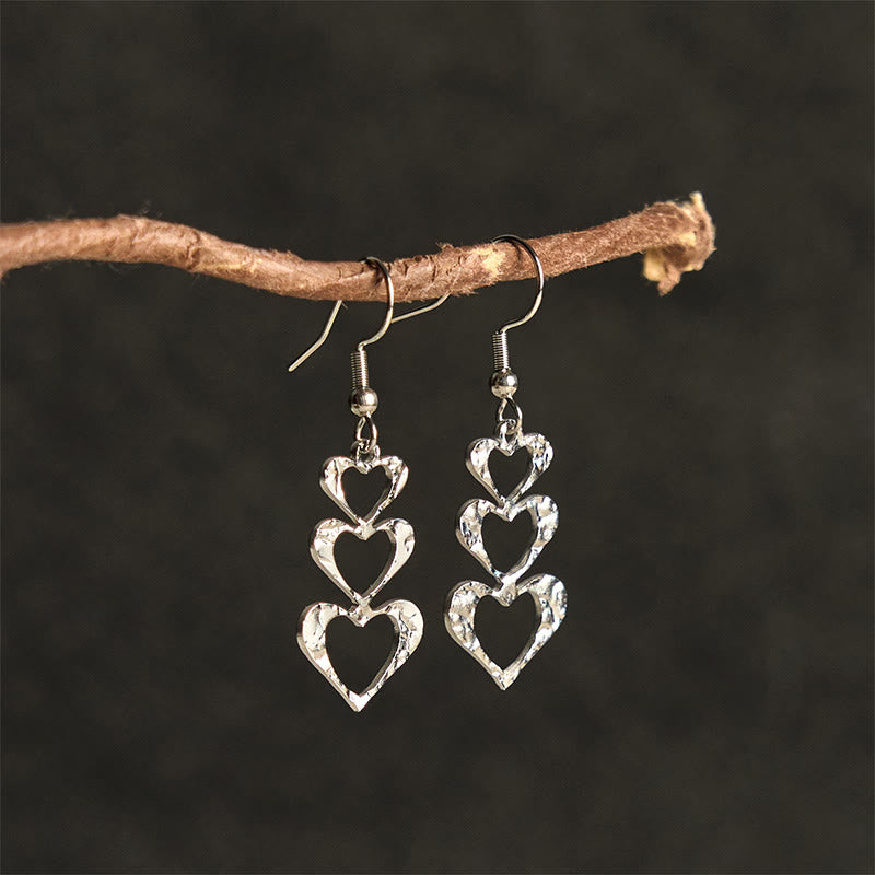 FREE Today: Balance and Calm Elegant Titanium Steel Hammer Marks Earrings