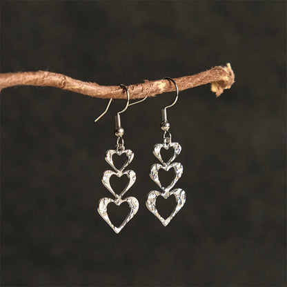 FREE Today: Balance and Calm Elegant Titanium Steel Hammer Marks Earrings
