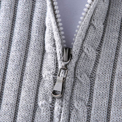 Buddha Stones Spring Plain Zipper Design Cotton Men's Long Sleeve Mock Neck Jacket