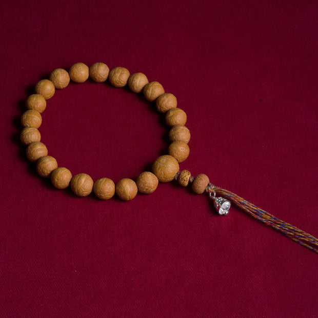 Buddha Stones Bodhi Seed Luck Auspiciousness Wrist Mala Tassel Pocket Mala Wrist Mala BS 2