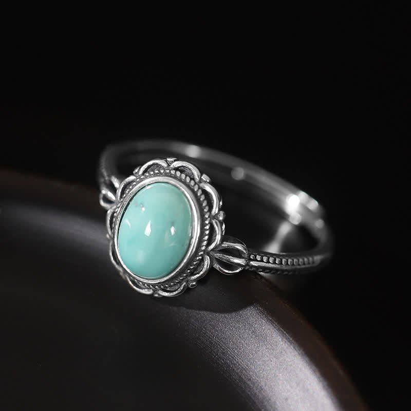 925 Sterling Silver Tibetan Turquoise Red Agate Protection Ring (Extra 30% Off | USE CODE: FS30)