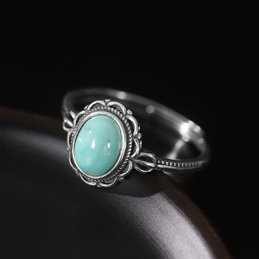 925 Sterling Silver Tibetan Turquoise Red Agate Protection Ring (Extra 30% Off | USE CODE: FS30)