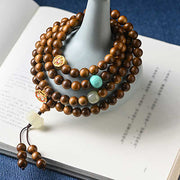 Buddhazens Tibetan Rosewood Protection Calm Bracelet Mala Mala Bracelet BS 10