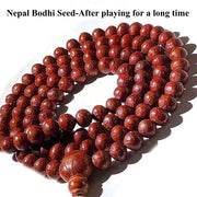 Buddhazens 108 Mala Beads Nepal Bodhi Seed Luck Wealth Tassel Bracelet Mala Bracelet BS 14