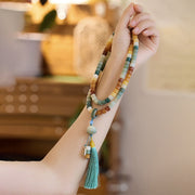 Buddhazens 108 Mala Beads Bodhi Seed Buddha Hand Lotus Engraved Harmony Bracelet Mala Bracelet BS 10