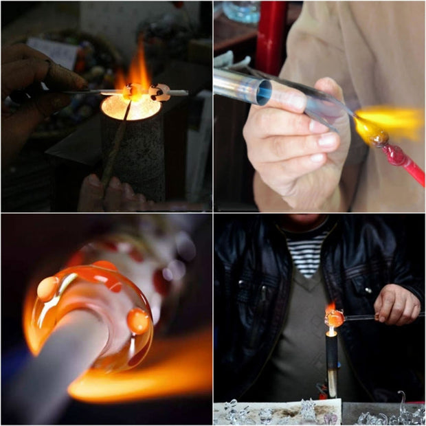 Buddhazens Tibetan 108 Mala Beads Multicolored Liuli Glass Bead Chinese Zodiac Nine Palaces Eight Diagrams Charm Bracelet Mala Bracelet BS 18