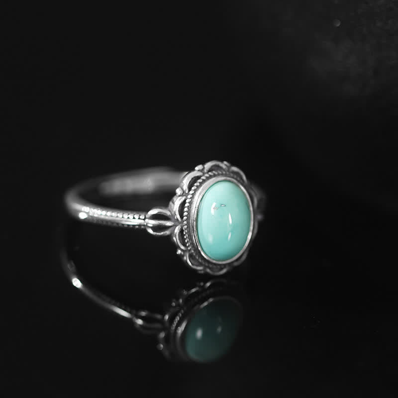 925 Sterling Silver Tibetan Turquoise Red Agate Protection Ring (Extra 30% Off | USE CODE: FS30)